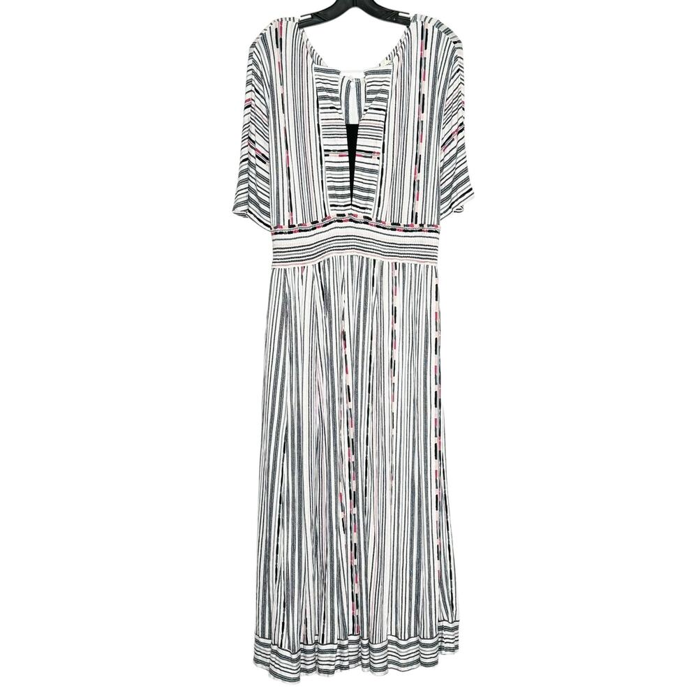 Wayward Fancies Eshakti Dress Boho Festival Prairie Hippie Maxi Stripe Medium
